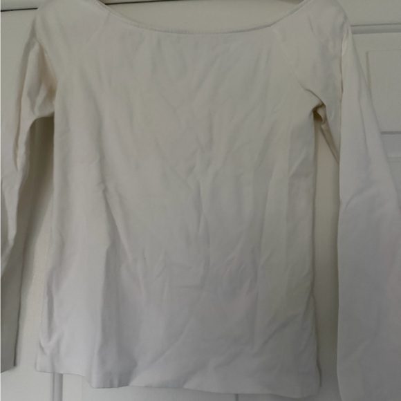 Banana Republic Tops - Classic Women's White Long-Sleeve Boatneck Top by Banana Republic. New